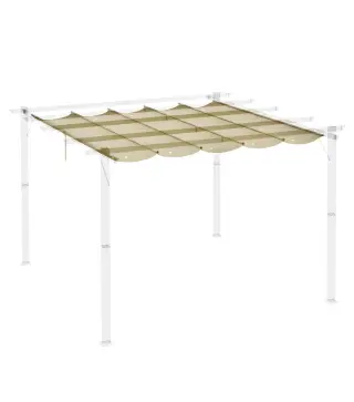 Techo de repuesto para pérgola carpa retráctil de 2,5x2,5 m - Beige