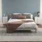 Conjunto de 2 mesitas de noche mesitas auxiliares 3 cajones para habitación de madera 40x30x64 cm Blanco