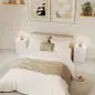 Mesita de Noche, Set de 2 Mesitas con 3 Cajones, Mesilla de Noche, Cómoda para Dormitorio, Sala de Estar, 40 x 30 x 59,5 cm, Bla