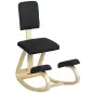 Silla Ergonómica de Rodillas con Respaldo Cojines Acolchados Marco de Madera para una Mejor Postura Oficina Negro Silla Ergonómica de Rodillas con Respaldo Cojines Acolchados Marco de Madera para una Mejor Postura Oficina Negro
