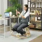 Silla Ergonómica de Rodillas con Respaldo Cojines Acolchados Marco de Madera para una Mejor Postura Oficina Negro Silla Ergonómica de Rodillas con Respaldo Cojines Acolchados Marco de Madera para una Mejor Postura Oficina Negro