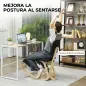 Silla Ergonómica de Rodillas con Respaldo Cojines Acolchados Marco de Madera para una Mejor Postura Oficina Negro Silla Ergonómica de Rodillas con Respaldo Cojines Acolchados Marco de Madera para una Mejor Postura Oficina Negro