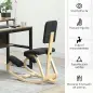 Silla Ergonómica de Rodillas con Respaldo Cojines Acolchados Marco de Madera para una Mejor Postura Oficina Negro Silla Ergonómica de Rodillas con Respaldo Cojines Acolchados Marco de Madera para una Mejor Postura Oficina Negro