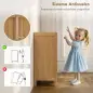 Zapatero con 2 Puertas Correderas de Lamas Estantes Ajustables para 16 Pares de Zapatos 80x35x80 cm Natural Zapatero con 2 Puertas Correderas de Lamas Estantes Ajustables para 16 Pares de Zapatos 80x35x80 cm Natural