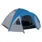 Tienda de Campaña para 3 Personas con Ventanas 2 Bolsillos y Bolsa de Transporte 250x300x130 cm Gris y Azul Tienda de Campaña para 3 Personas con Ventanas 2 Bolsillos y Bolsa de Transporte 250x300x130 cm Gris y Azul