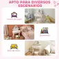 Tocador para Niñas 2 en 1 Escritorio con Taburete Espejo Cajón 7 Accesorios para Niños a Partir de 3 Años Rosa Tocador para Niñas 2 en 1 Escritorio con Taburete Espejo Cajón 7 Accesorios para Niños a Partir de 3 Años Rosa