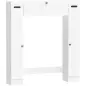 Mueble sobre Inodoro con 2 Armarios Cajón Abatible Portapapeles y Estantes Ajustables 88x18x98 cm Blanco Mueble sobre Inodoro con 2 Armarios Cajón Abatible Portapapeles y Estantes Ajustables 88x18x98 cm Blanco