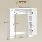 Mueble sobre Inodoro con 2 Armarios Cajón Abatible Portapapeles y Estantes Ajustables 88x18x98 cm Blanco Mueble sobre Inodoro con 2 Armarios Cajón Abatible Portapapeles y Estantes Ajustables 88x18x98 cm Blanco