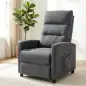 Sillón de Masaje Reclinable con Reposapiés 2 Zonas de Masaje Respaldo Alto Bolsillos Tapizado en Chenilla Gris
