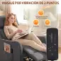 Sillón de Masaje Reclinable con Reposapiés 2 Zonas de Masaje Asiento de Muelles Bolsillos Tapizado en Lino Gris Sillón de Masaje Reclinable con Reposapiés 2 Zonas de Masaje Asiento de Muelles Bolsillos Tapizado en Lino Gris