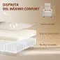 Sillón de Masaje Reclinable con Reposapiés 2 Zonas de Masaje Asiento de Muelles Bolsillos Tapizado en Lino Crema Sillón de Masaje Reclinable con Reposapiés 2 Zonas de Masaje Asiento de Muelles Bolsillos Tapizado en Lino Crema