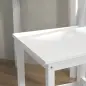 Juego de 2 Taburetes Altos de Cocina Taburetes de Bar de Madera con Reposapiés y Respaldo Cruzado Carga 120 kg Blanco