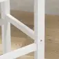 Juego de 2 Taburetes Altos de Cocina Taburetes de Bar de Madera con Reposapiés y Respaldo Cruzado Carga 120 kg Blanco