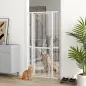 Barrera para Perros Extra Alta con Ancho Ajustable 77-104 cm Separación 3,5 cm con Montaje a Presión Extensiones Blanco