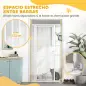 Barrera para Perros Extra Alta con Ancho Ajustable 77-104 cm Separación 3,5 cm con Montaje a Presión Extensiones Blanco