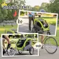 Remolque de Bicicleta Perros 2 en 1 Carrito Perros Medianos Plegable con Suspensión Neumáticos Grandes Ventanas Verde Remolque de Bicicleta Perros 2 en 1 Carrito Perros Medianos Plegable con Suspensión Neumáticos Grandes Ventanas Verde