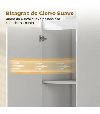 Armario de Baño Alto con Cajón Diseño Acanalado Estante Ajustable Estantes Abiertos para Espacios Pequeños Blanco