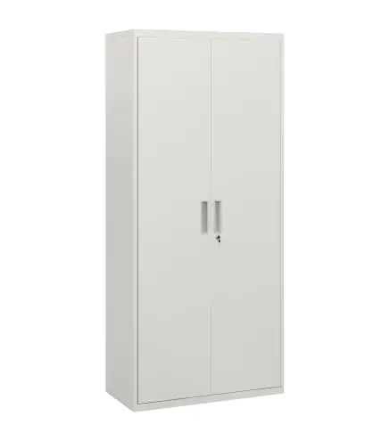 Archivador con Llave Estantes Ajustable Armario Archivador Metálico para Oficina Estudio Salón 80x40x180 cm Blanco
