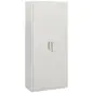 Archivador con Llave Estantes Ajustable Armario Archivador Metálico para Oficina Estudio Salón 80x40x180 cm Blanco
