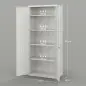 Archivador con Llave Estantes Ajustable Armario Archivador Metálico para Oficina Estudio Salón 80x40x180 cm Blanco