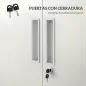 Archivador con Llave Estantes Ajustable Armario Archivador Metálico para Oficina Estudio Salón 80x40x180 cm Blanco