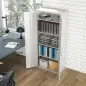 Archivador con Llave Estantes Ajustable Armario Archivador Metálico para Oficina Estudio Salón 80x40x180 cm Blanco