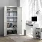 Archivador con Llave Estantes Ajustable Armario Archivador Metálico para Oficina Estudio Salón 80x40x180 cm Blanco