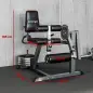 Máquina de Extensión y Curl de Piernas Ajustable con Carga de Placas para Entrenamiento de Cadera Muslos en Gimnasio