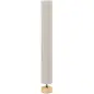 Lámpara de pie de salón con pantalla de lino, interruptor de pie, 2 x casquillo E27, 120 cm, beige