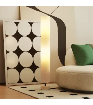 Lámpara de pie de salón con pantalla de lino, interruptor de pie, 2 x casquillo E27, 120 cm, beige