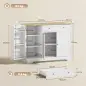 Aparador de Cocina Armario de Cocina 3 Estantes de Puerta Cajón Estantes Ajustables para Comedor 105x40x83 cm Blanco