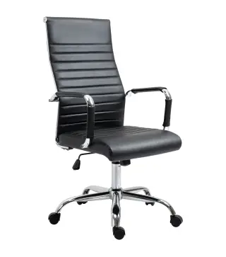 Silla de Escritorio Giratoria Silla de Oficina con Respaldo Alto Ruedas Giratorias Altura Ajustable Función Basculante y Reposab