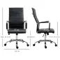 Silla de Escritorio Giratoria Silla de Oficina con Respaldo Alto Ruedas Giratorias Altura Ajustable Función Basculante y Reposab