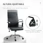 Silla de Escritorio Giratoria Silla de Oficina con Respaldo Alto Ruedas Giratorias Altura Ajustable Función Basculante y Reposab