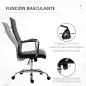 Silla de Escritorio Giratoria Silla de Oficina con Respaldo Alto Ruedas Giratorias Altura Ajustable Función Basculante y Reposab