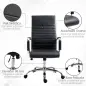 Silla de Escritorio Giratoria Silla de Oficina con Respaldo Alto Ruedas Giratorias Altura Ajustable Función Basculante y Reposab