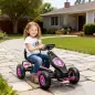 Coche de Pedales para Niños de 5-12 Años con Asiento Ajustable Neumáticos Inflables Amortiguador Carga 50kg Negro y Rosa Coche de Pedales para Niños de 5-12 Años con Asiento Ajustable Neumáticos Inflables Amortiguador Carga 50kg Negro y Rosa