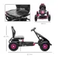 Coche de Pedales para Niños de 5-12 Años con Asiento Ajustable Neumáticos Inflables Amortiguador Carga 50kg Negro y Rosa Coche de Pedales para Niños de 5-12 Años con Asiento Ajustable Neumáticos Inflables Amortiguador Carga 50kg Negro y Rosa