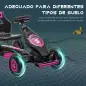 Coche de Pedales para Niños de 5-12 Años con Asiento Ajustable Neumáticos Inflables Amortiguador Carga 50kg Negro y Rosa Coche de Pedales para Niños de 5-12 Años con Asiento Ajustable Neumáticos Inflables Amortiguador Carga 50kg Negro y Rosa
