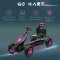 Coche de Pedales para Niños de 5-12 Años con Asiento Ajustable Neumáticos Inflables Amortiguador Carga 50kg Negro y Rosa Coche de Pedales para Niños de 5-12 Años con Asiento Ajustable Neumáticos Inflables Amortiguador Carga 50kg Negro y Rosa