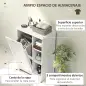 Mueble de Baño con Cesto Ropa Sucia Cesta Extraíble Estante Ajustable y Compartimentos para Baño 60x38x86 cm Blanco