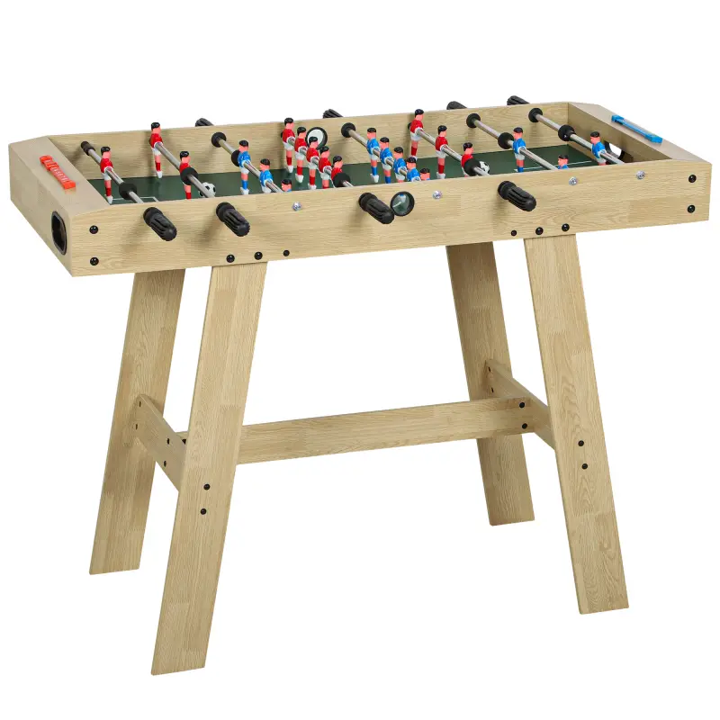 Futbolín para Niños de Madera Mesa de Futbolín con 2 Marcadores 8 Asas y 22 Jugadores 114x78x88 cm Natural Futbolín para Niños de Madera Mesa de Futbolín con 2 Marcadores 8 Asas y 22 Jugadores 114x78x88 cm Natural