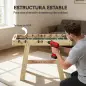 Futbolín para Niños de Madera Mesa de Futbolín con 2 Marcadores 8 Asas y 22 Jugadores 114x78x88 cm Natural Futbolín para Niños de Madera Mesa de Futbolín con 2 Marcadores 8 Asas y 22 Jugadores 114x78x88 cm Natural