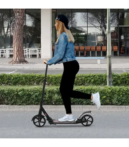 Patinete Plegable Scooter con Manillar Altura Ajustable Patinete Ligero para Adultos y Niños (más de 14 años) Tipo Monopatín con