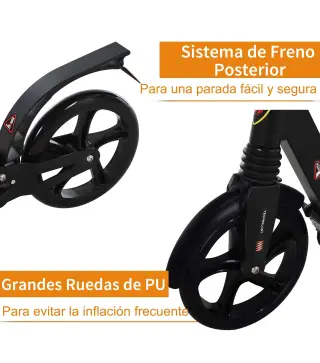 Patinete Plegable Scooter con Manillar Altura Ajustable Patinete Ligero para Adultos y Niños (más de 14 años) Tipo Monopatín con