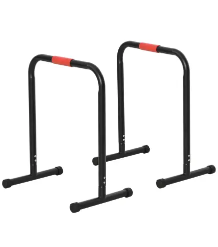 Barras Paralelas Training Soporte con Mango Extra Ancho para Flexiones Inclinadas Musculación Calistenia Dips 63x41x73 cm Negro