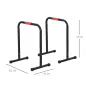 Barras Paralelas Training Soporte con Mango Extra Ancho para Flexiones Inclinadas Musculación Calistenia Dips 63x41x73 cm Negro Barras Paralelas Training Soporte con Mango Extra Ancho para Flexiones Inclinadas Musculación Calistenia Dips 63x41x73 cm Negro