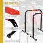 Barras Paralelas Training Soporte con Mango Extra Ancho para Flexiones Inclinadas Musculación Calistenia Dips 63x41x73 cm Negro Barras Paralelas Training Soporte con Mango Extra Ancho para Flexiones Inclinadas Musculación Calistenia Dips 63x41x73 cm Negro