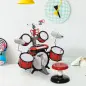 Batería Infantil con Taburete, Jazz Batería Infantil con 4 Tambores, Micrófono, Platos, Baquetas Teclado, Instrumento Musical pa Batería Infantil con Taburete, Jazz Batería Infantil con 4 Tambores, Micrófono, Platos, Baquetas Teclado, Instrumento Musical pa