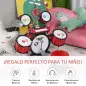 Batería Infantil con Taburete, Jazz Batería Infantil con 4 Tambores, Micrófono, Platos, Baquetas Teclado, Instrumento Musical pa Batería Infantil con Taburete, Jazz Batería Infantil con 4 Tambores, Micrófono, Platos, Baquetas Teclado, Instrumento Musical pa
